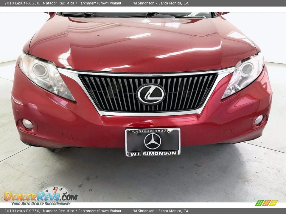 2010 Lexus RX 350 Matador Red Mica / Parchment/Brown Walnut Photo #30