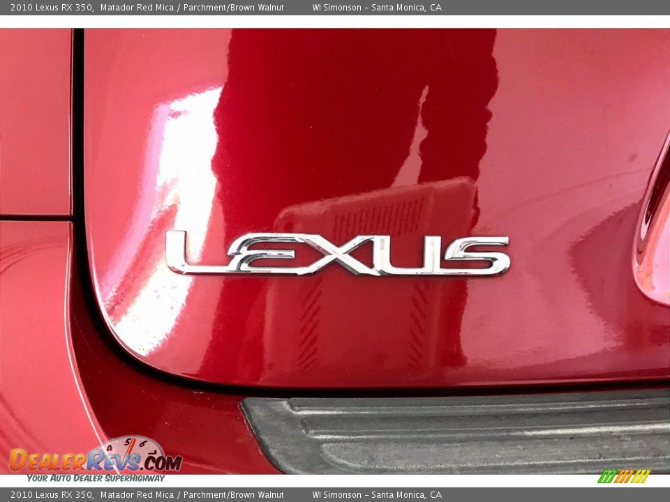 2010 Lexus RX 350 Matador Red Mica / Parchment/Brown Walnut Photo #31