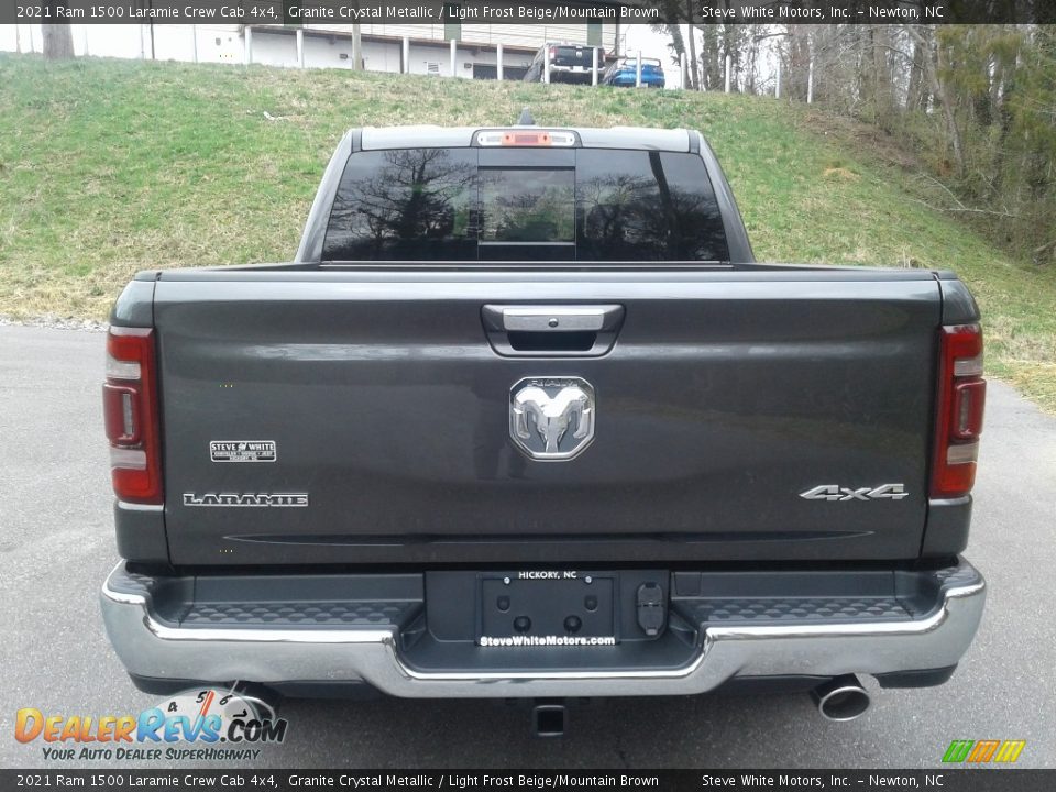 2021 Ram 1500 Laramie Crew Cab 4x4 Granite Crystal Metallic / Light Frost Beige/Mountain Brown Photo #7