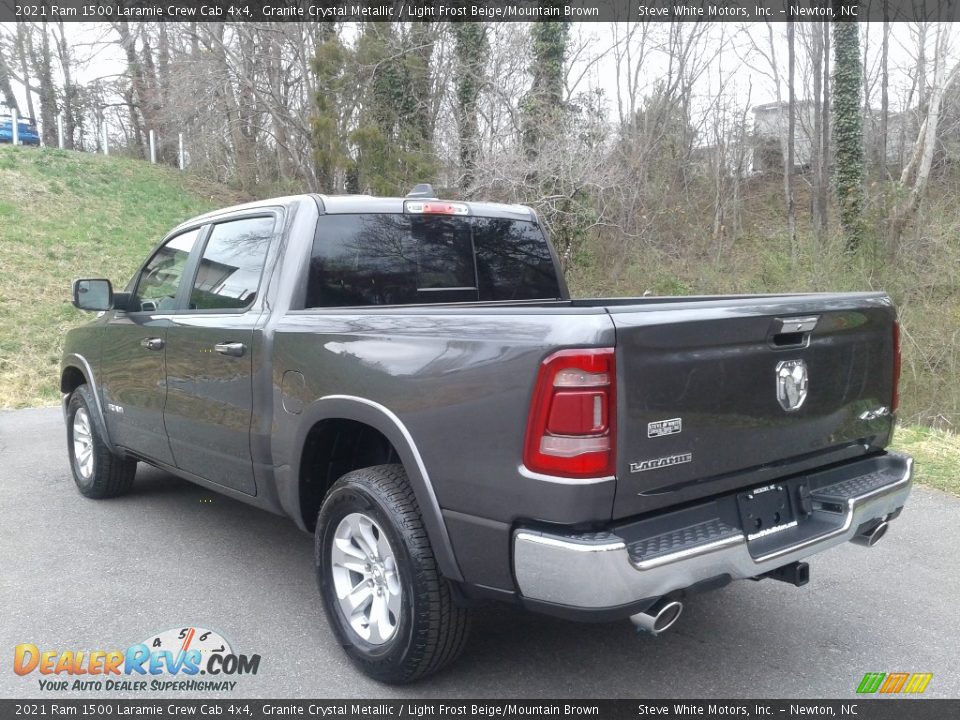 2021 Ram 1500 Laramie Crew Cab 4x4 Granite Crystal Metallic / Light Frost Beige/Mountain Brown Photo #9
