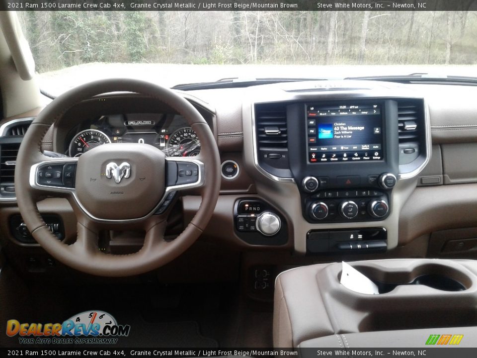 2021 Ram 1500 Laramie Crew Cab 4x4 Granite Crystal Metallic / Light Frost Beige/Mountain Brown Photo #16