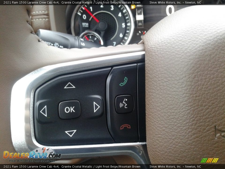 2021 Ram 1500 Laramie Crew Cab 4x4 Steering Wheel Photo #17