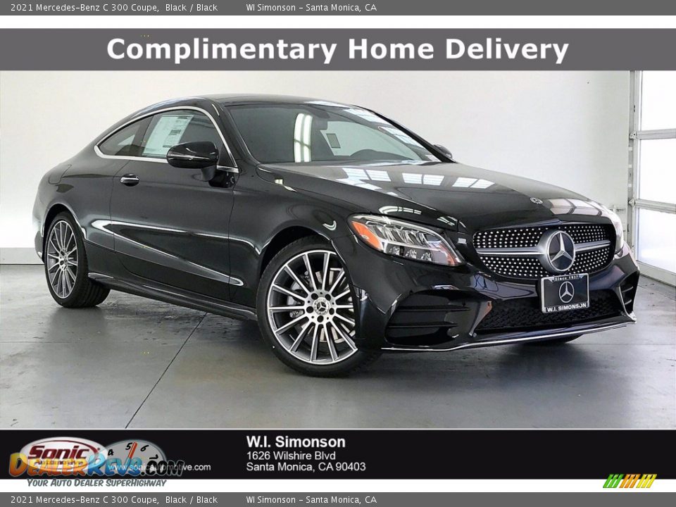 2021 Mercedes-Benz C 300 Coupe Black / Black Photo #1