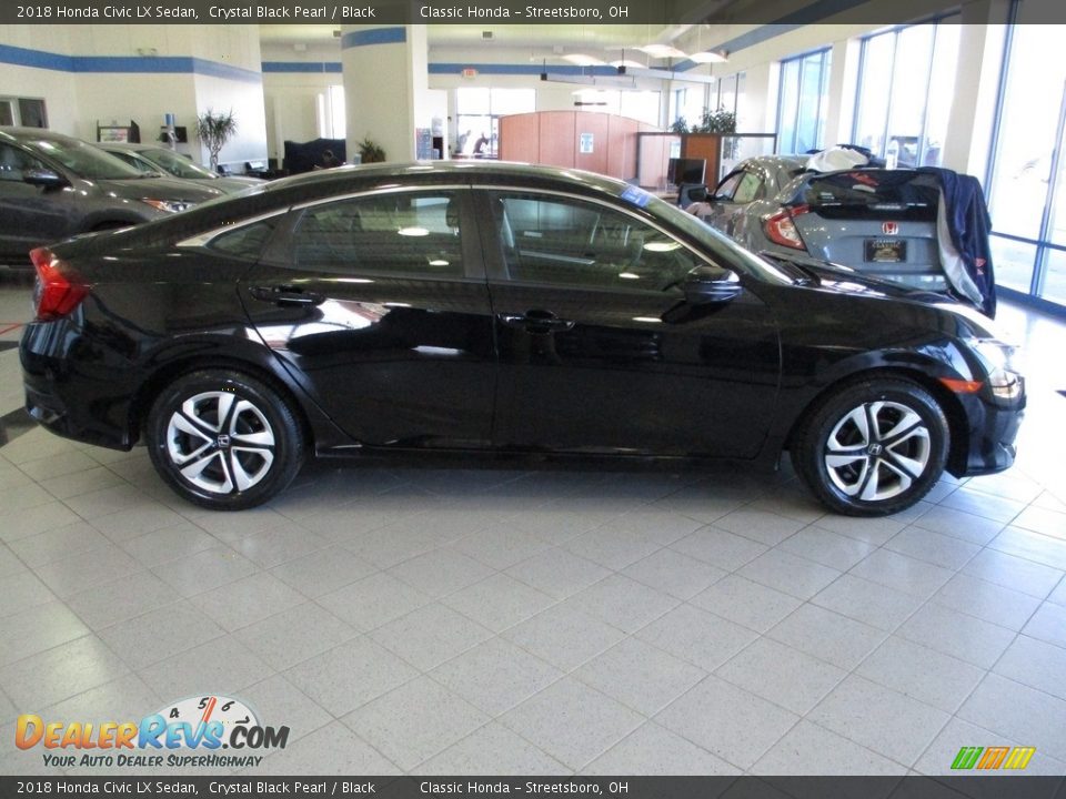 2018 Honda Civic LX Sedan Crystal Black Pearl / Black Photo #4
