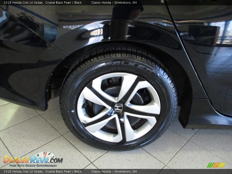 2018 Honda Civic LX Sedan Crystal Black Pearl / Black Photo #6