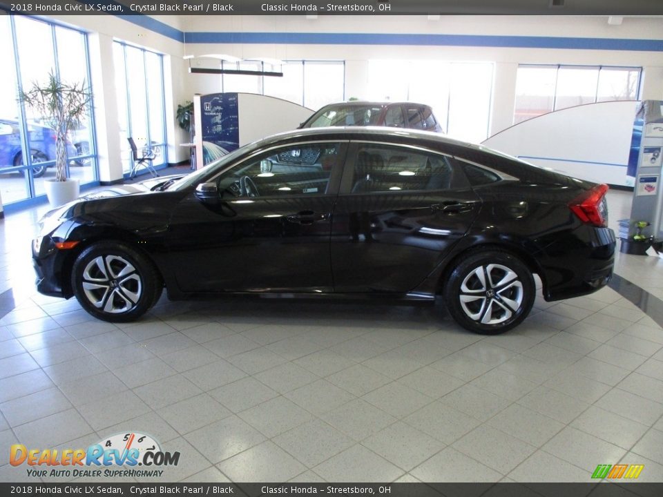 2018 Honda Civic LX Sedan Crystal Black Pearl / Black Photo #10