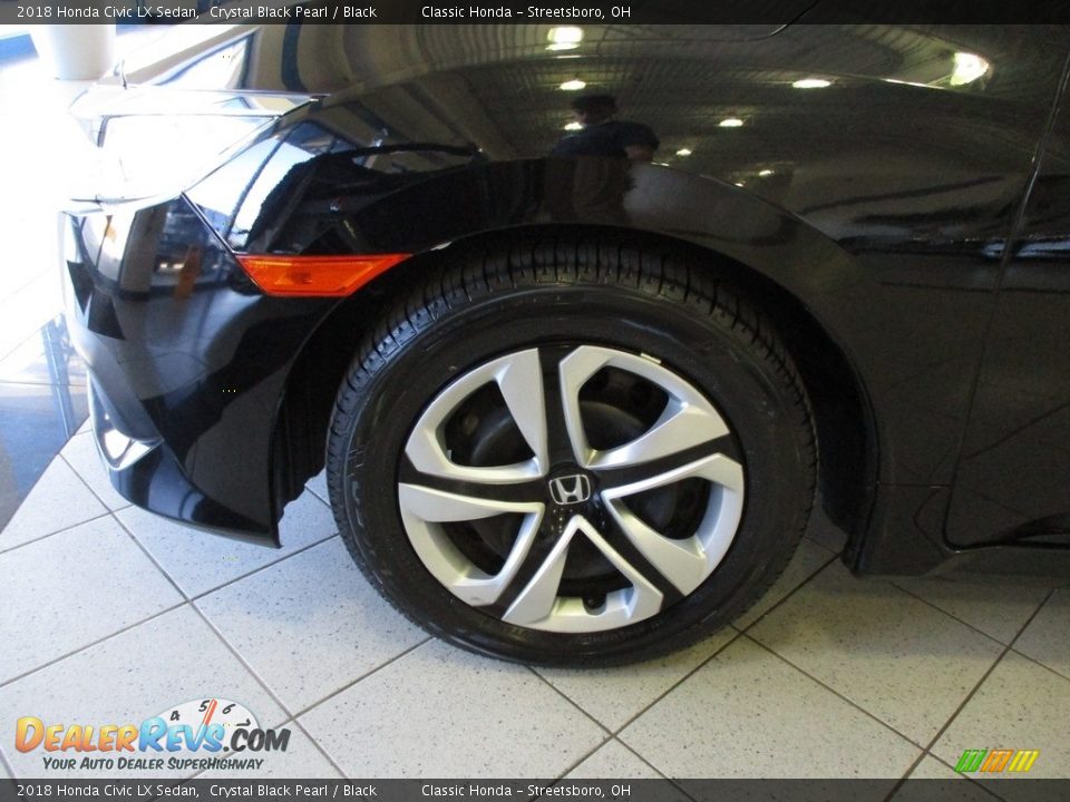 2018 Honda Civic LX Sedan Crystal Black Pearl / Black Photo #12