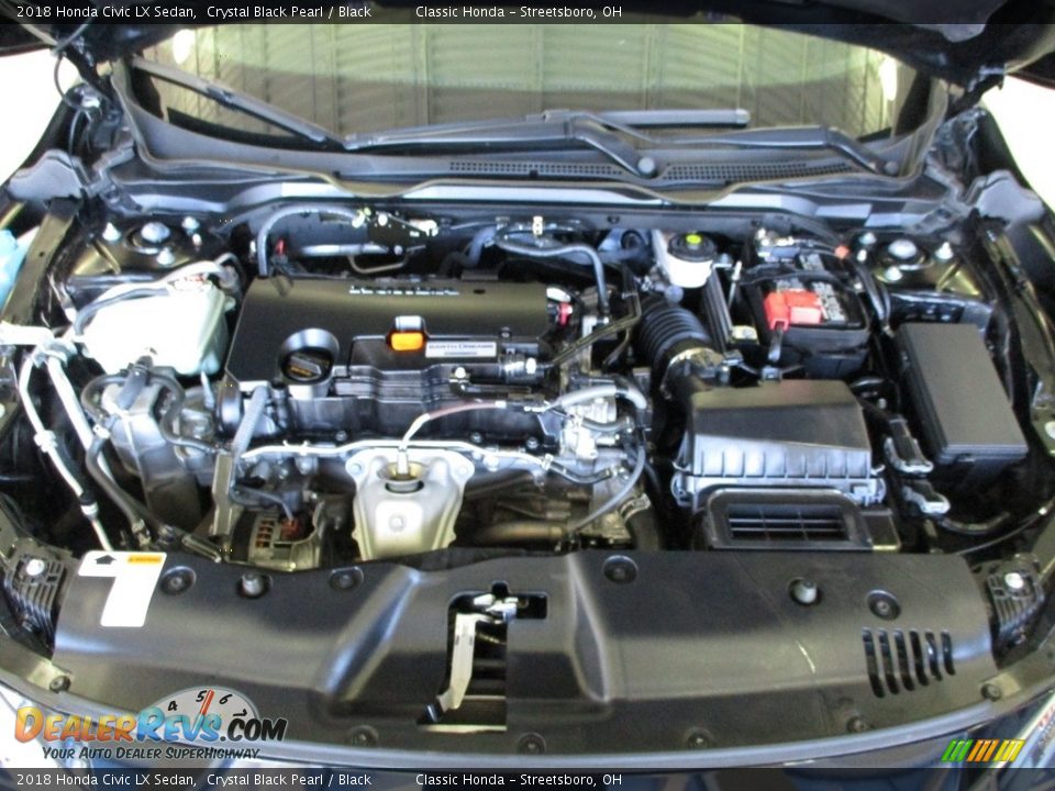 2018 Honda Civic LX Sedan Crystal Black Pearl / Black Photo #13