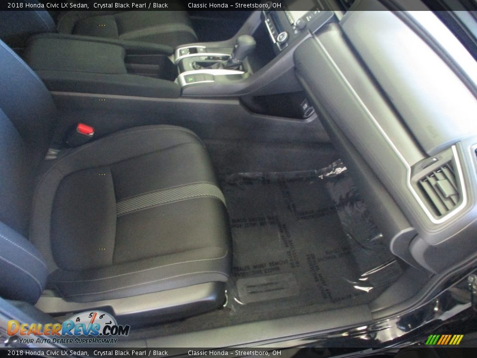 2018 Honda Civic LX Sedan Crystal Black Pearl / Black Photo #17