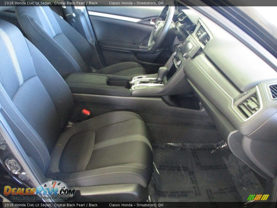 2018 Honda Civic LX Sedan Crystal Black Pearl / Black Photo #18