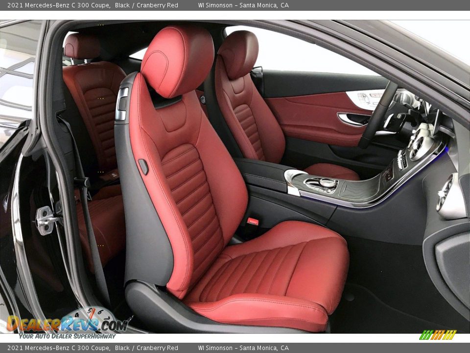 2021 Mercedes-Benz C 300 Coupe Black / Cranberry Red Photo #5