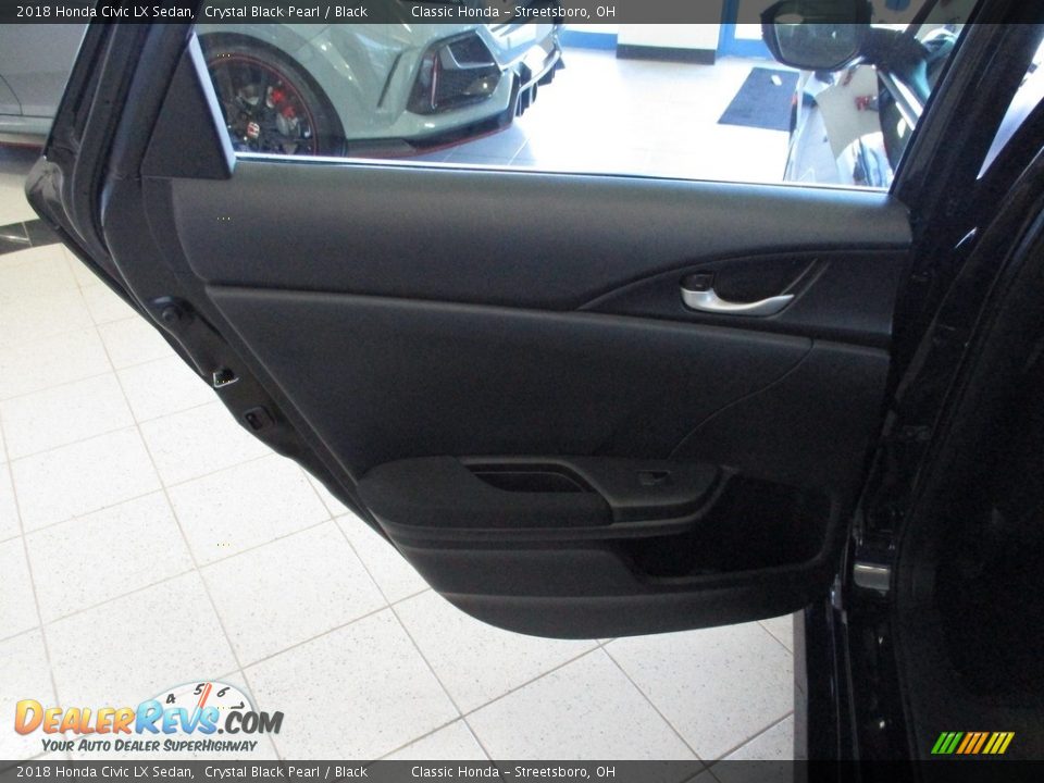 2018 Honda Civic LX Sedan Crystal Black Pearl / Black Photo #22