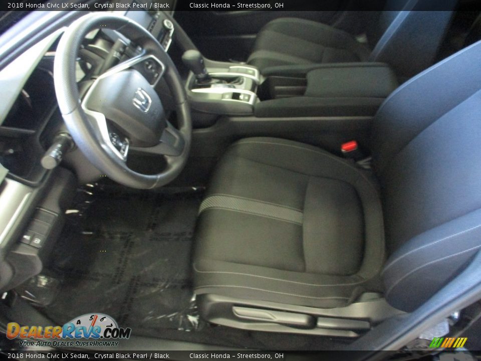2018 Honda Civic LX Sedan Crystal Black Pearl / Black Photo #26