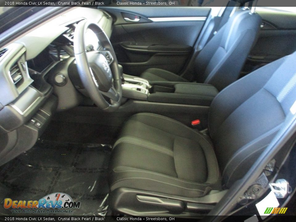 2018 Honda Civic LX Sedan Crystal Black Pearl / Black Photo #27