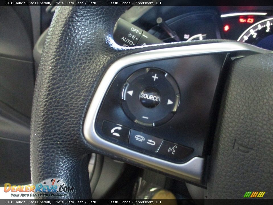 2018 Honda Civic LX Sedan Crystal Black Pearl / Black Photo #29