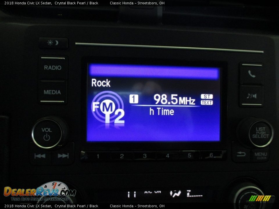 2018 Honda Civic LX Sedan Crystal Black Pearl / Black Photo #32