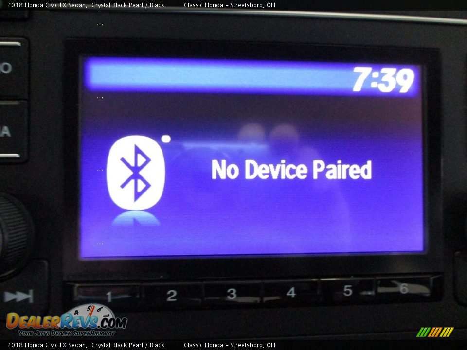 2018 Honda Civic LX Sedan Crystal Black Pearl / Black Photo #33