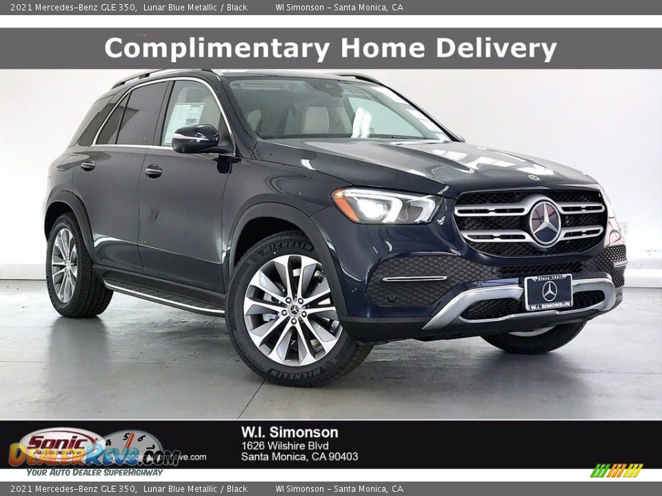 2021 Mercedes-Benz GLE 350 Lunar Blue Metallic / Black Photo #1