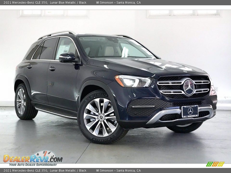 2021 Mercedes-Benz GLE 350 Lunar Blue Metallic / Black Photo #12