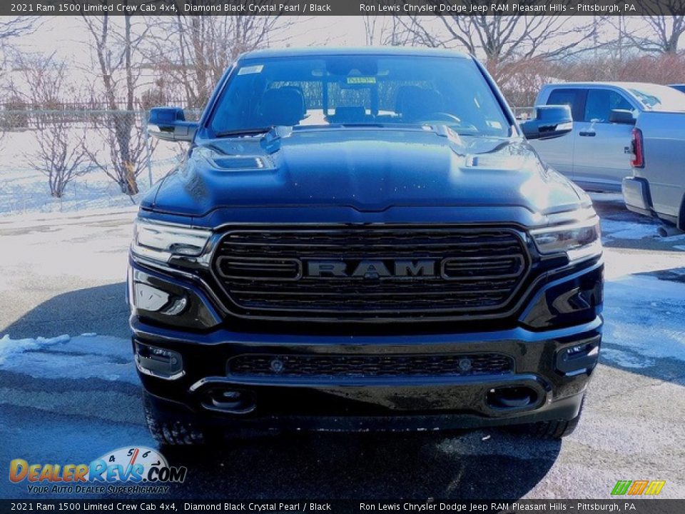 2021 Ram 1500 Limited Crew Cab 4x4 Diamond Black Crystal Pearl / Black Photo #2