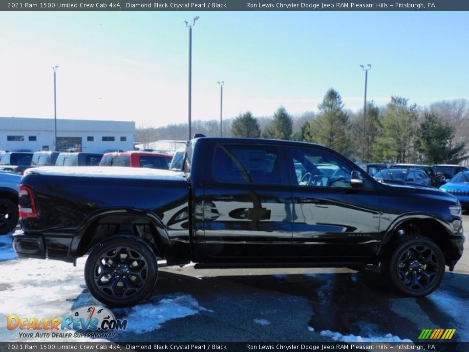 2021 Ram 1500 Limited Crew Cab 4x4 Diamond Black Crystal Pearl / Black Photo #4