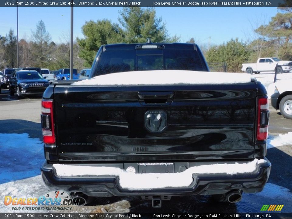 2021 Ram 1500 Limited Crew Cab 4x4 Diamond Black Crystal Pearl / Black Photo #6