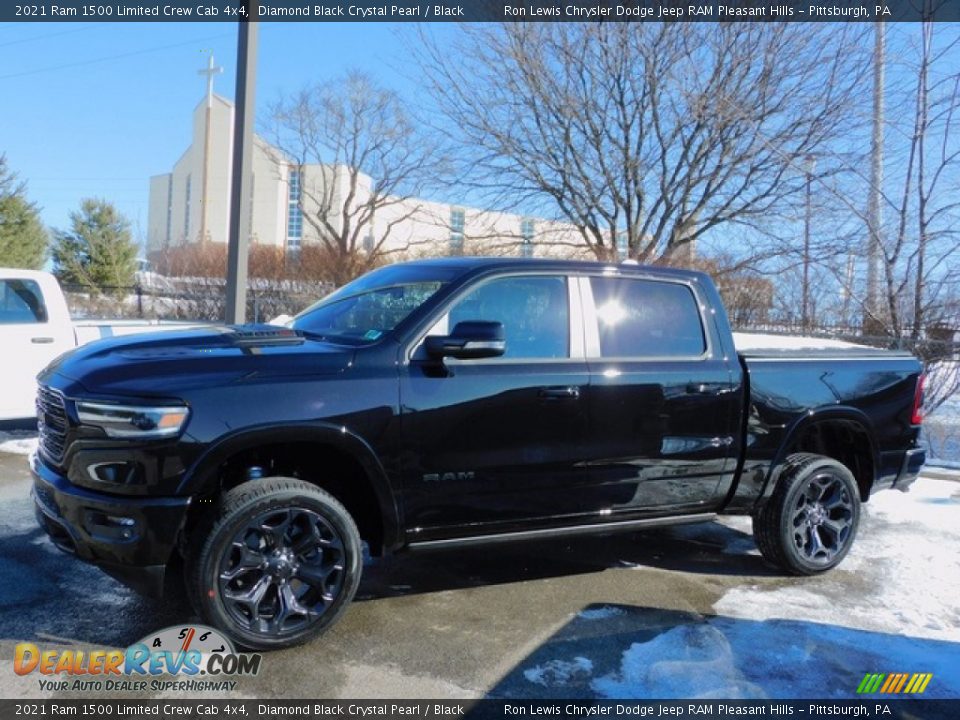 2021 Ram 1500 Limited Crew Cab 4x4 Diamond Black Crystal Pearl / Black Photo #8