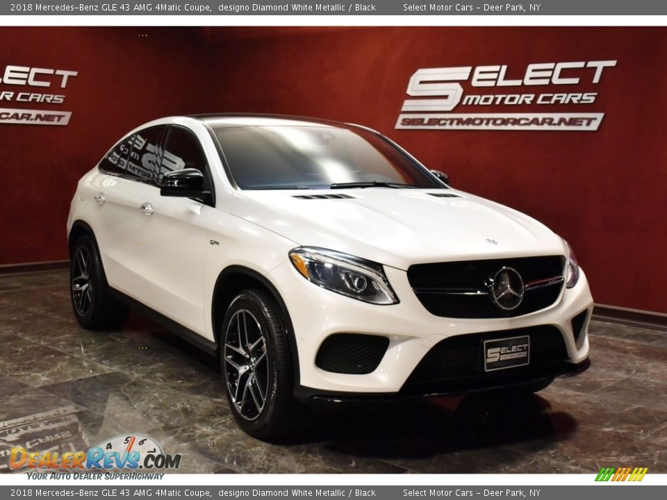 2018 Mercedes-Benz GLE 43 AMG 4Matic Coupe designo Diamond White Metallic / Black Photo #3