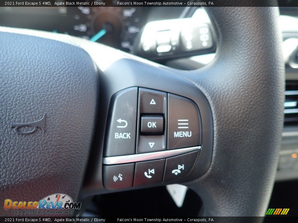 2021 Ford Escape S 4WD Agate Black Metallic / Ebony Photo #14