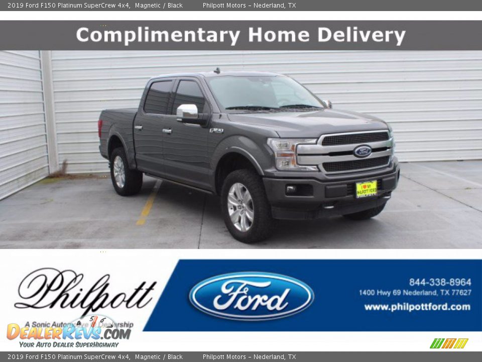 2019 Ford F150 Platinum SuperCrew 4x4 Magnetic / Black Photo #1