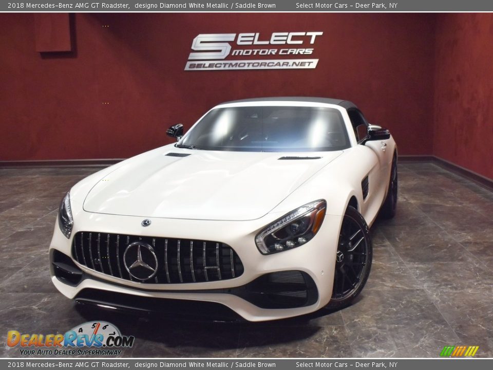 2018 Mercedes-Benz AMG GT Roadster designo Diamond White Metallic / Saddle Brown Photo #1