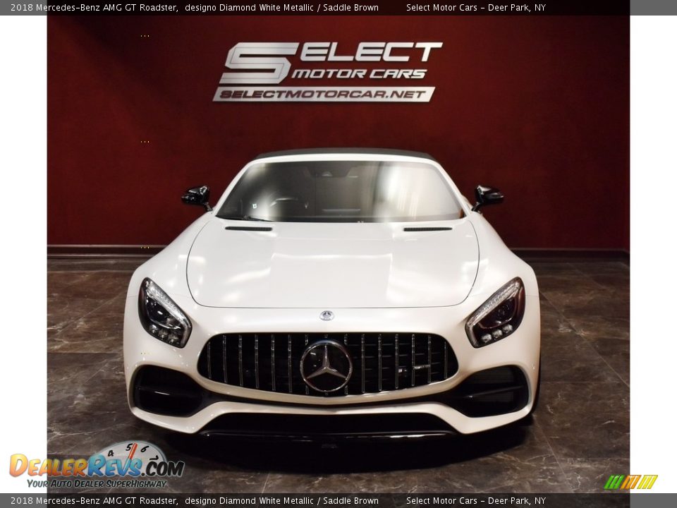 2018 Mercedes-Benz AMG GT Roadster designo Diamond White Metallic / Saddle Brown Photo #2