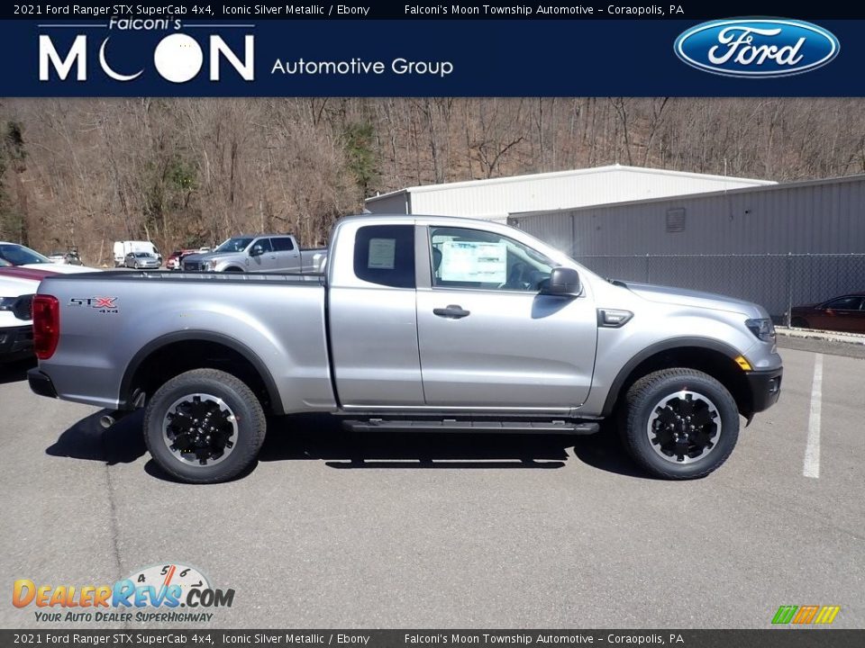 2021 Ford Ranger STX SuperCab 4x4 Iconic Silver Metallic / Ebony Photo #1