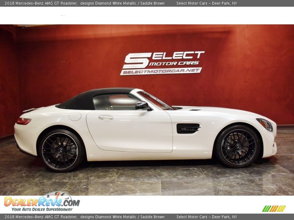 2018 Mercedes-Benz AMG GT Roadster designo Diamond White Metallic / Saddle Brown Photo #4