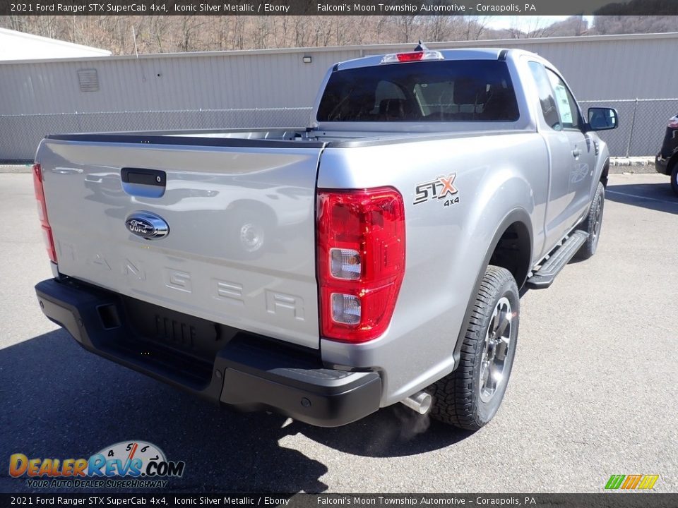 2021 Ford Ranger STX SuperCab 4x4 Iconic Silver Metallic / Ebony Photo #2