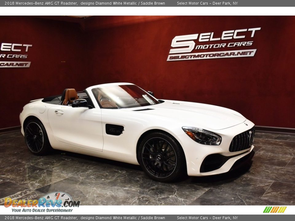 2018 Mercedes-Benz AMG GT Roadster designo Diamond White Metallic / Saddle Brown Photo #5