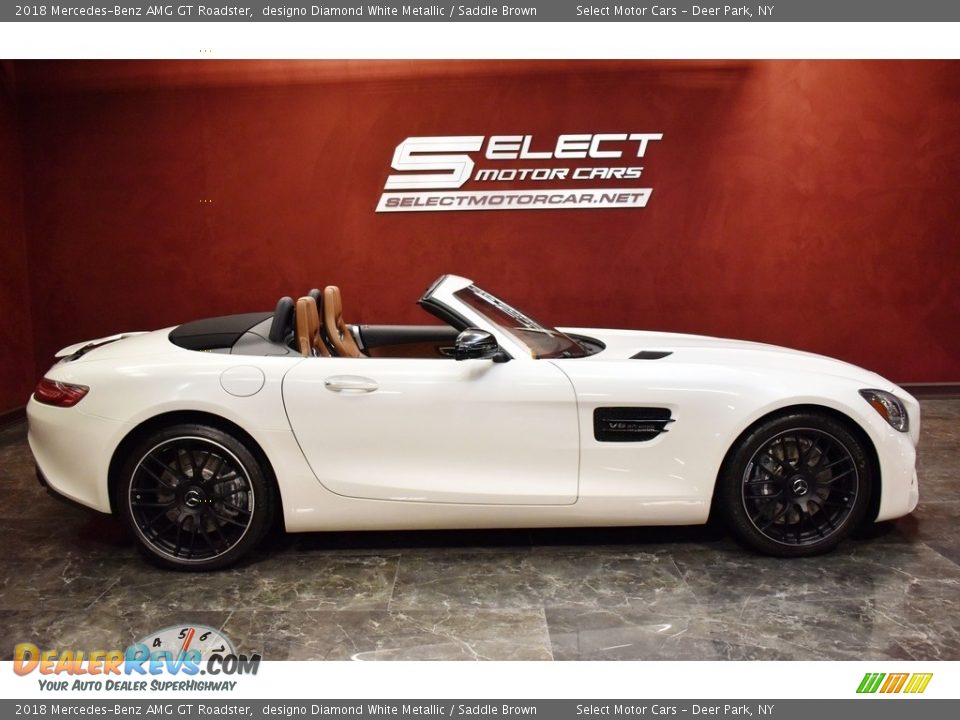 2018 Mercedes-Benz AMG GT Roadster designo Diamond White Metallic / Saddle Brown Photo #6