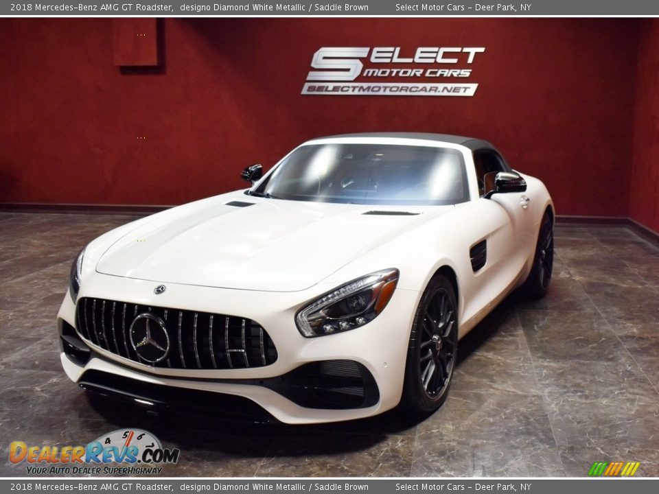 2018 Mercedes-Benz AMG GT Roadster designo Diamond White Metallic / Saddle Brown Photo #11