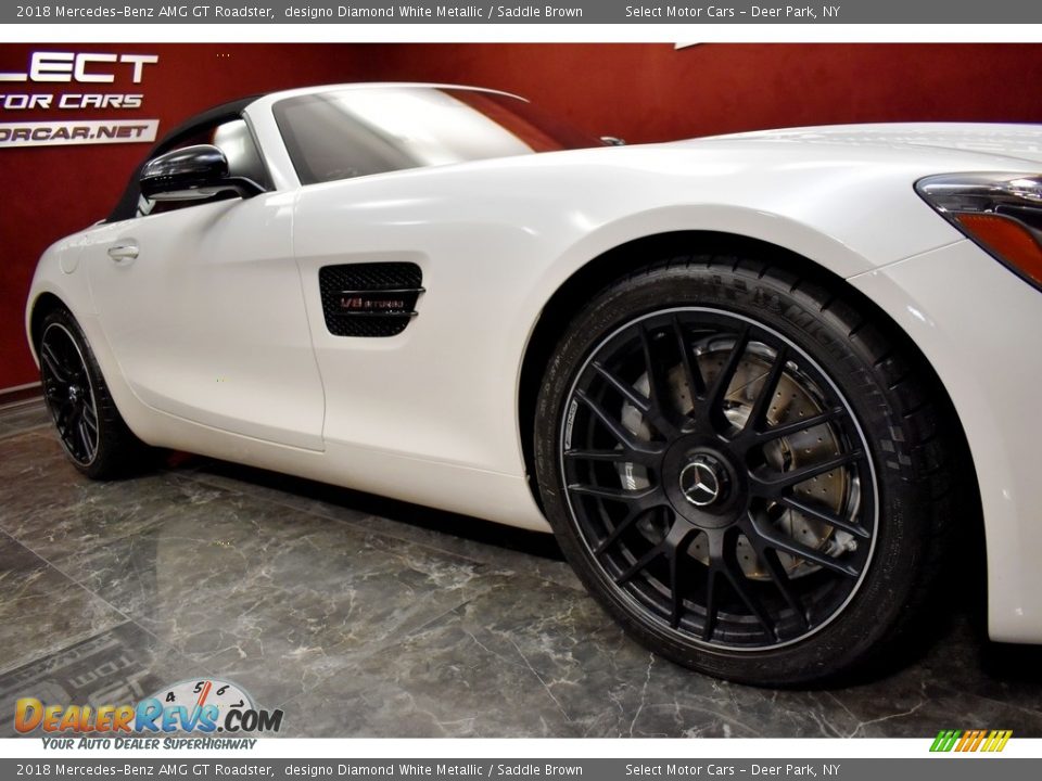 2018 Mercedes-Benz AMG GT Roadster designo Diamond White Metallic / Saddle Brown Photo #12