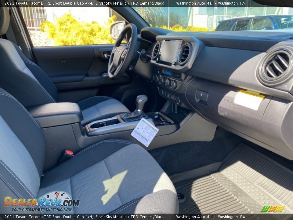 2021 Toyota Tacoma TRD Sport Double Cab 4x4 Silver Sky Metallic / TRD Cement/Black Photo #10