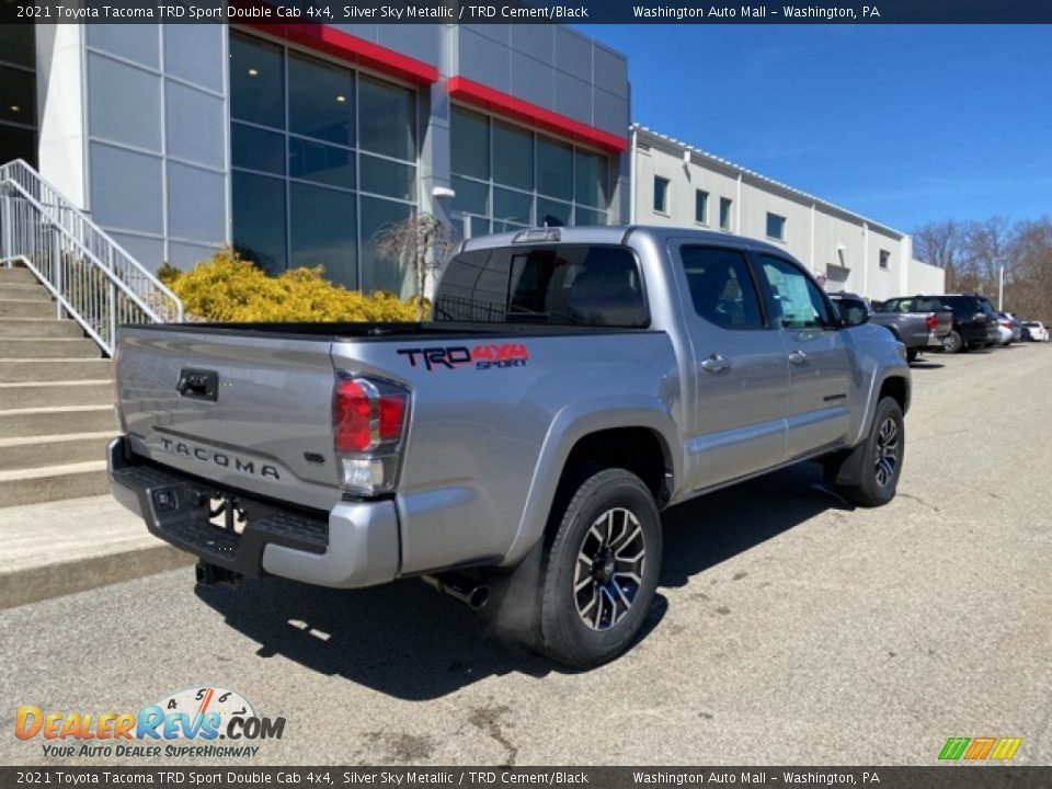 2021 Toyota Tacoma TRD Sport Double Cab 4x4 Silver Sky Metallic / TRD Cement/Black Photo #13