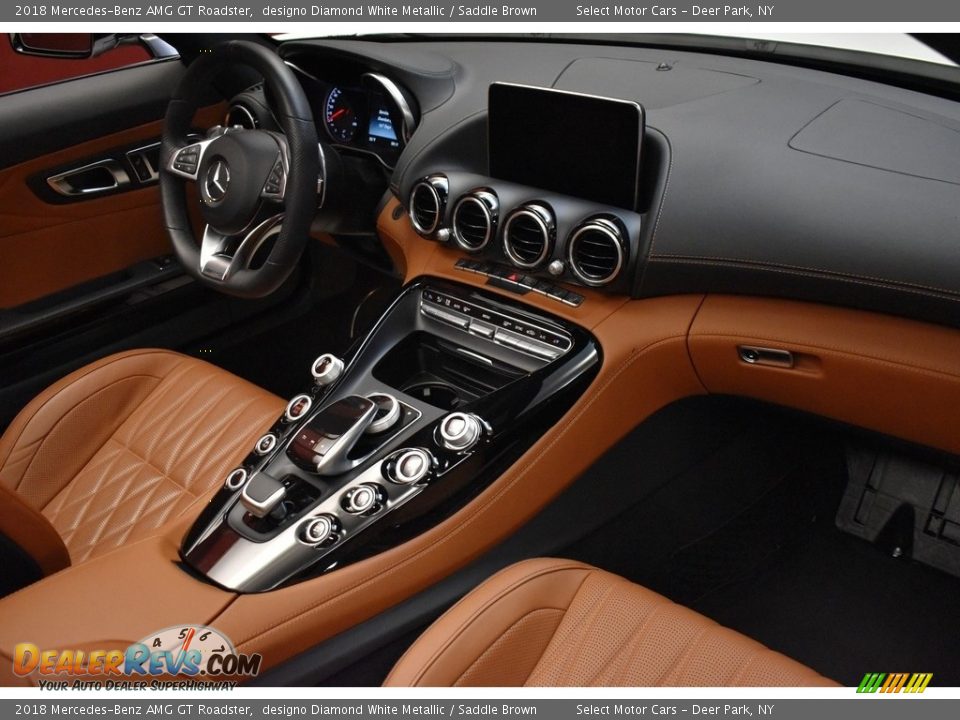 2018 Mercedes-Benz AMG GT Roadster designo Diamond White Metallic / Saddle Brown Photo #26