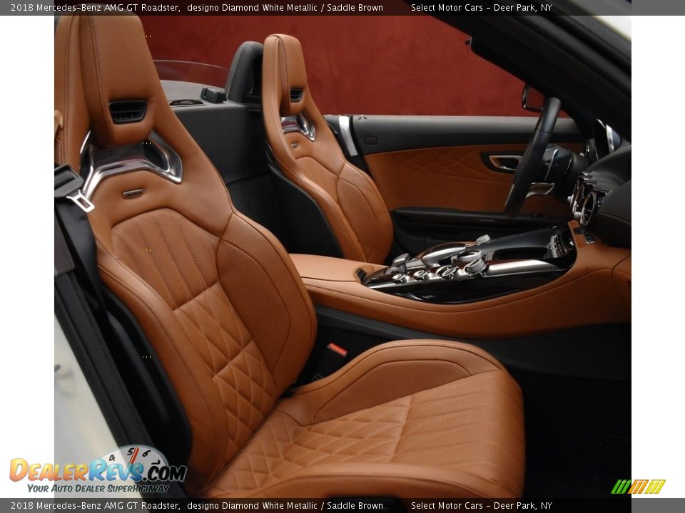 2018 Mercedes-Benz AMG GT Roadster designo Diamond White Metallic / Saddle Brown Photo #28