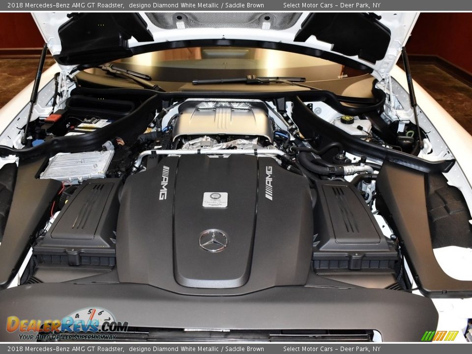 2018 Mercedes-Benz AMG GT Roadster designo Diamond White Metallic / Saddle Brown Photo #34