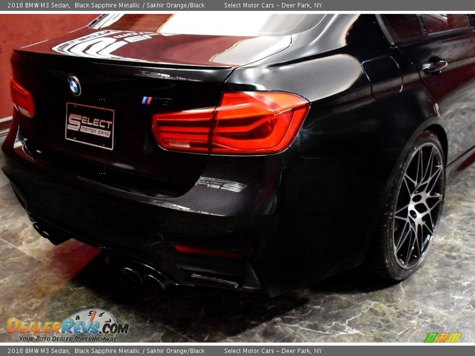 2018 BMW M3 Sedan Black Sapphire Metallic / Sakhir Orange/Black Photo #5