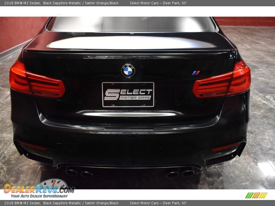 2018 BMW M3 Sedan Black Sapphire Metallic / Sakhir Orange/Black Photo #6