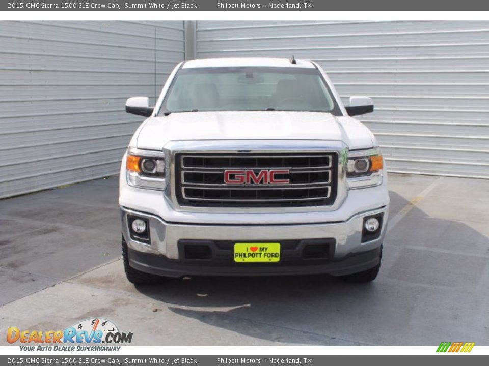 2015 GMC Sierra 1500 SLE Crew Cab Summit White / Jet Black Photo #3