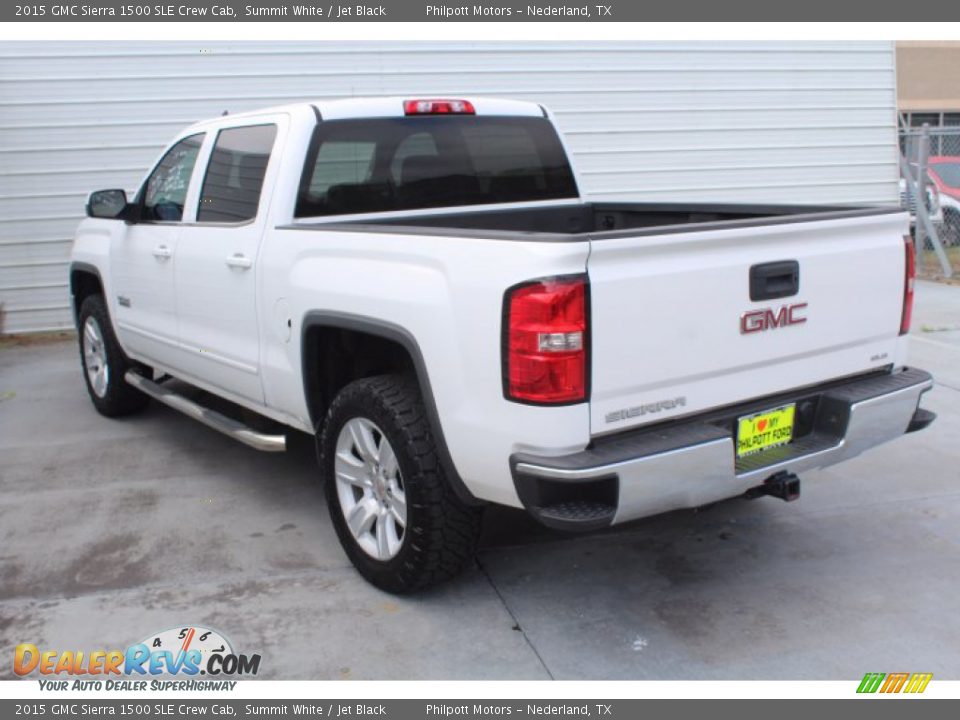 2015 GMC Sierra 1500 SLE Crew Cab Summit White / Jet Black Photo #7