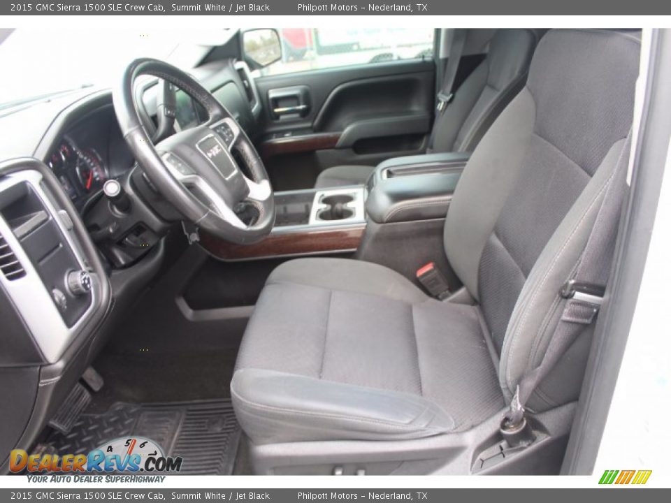 Front Seat of 2015 GMC Sierra 1500 SLE Crew Cab Photo #12