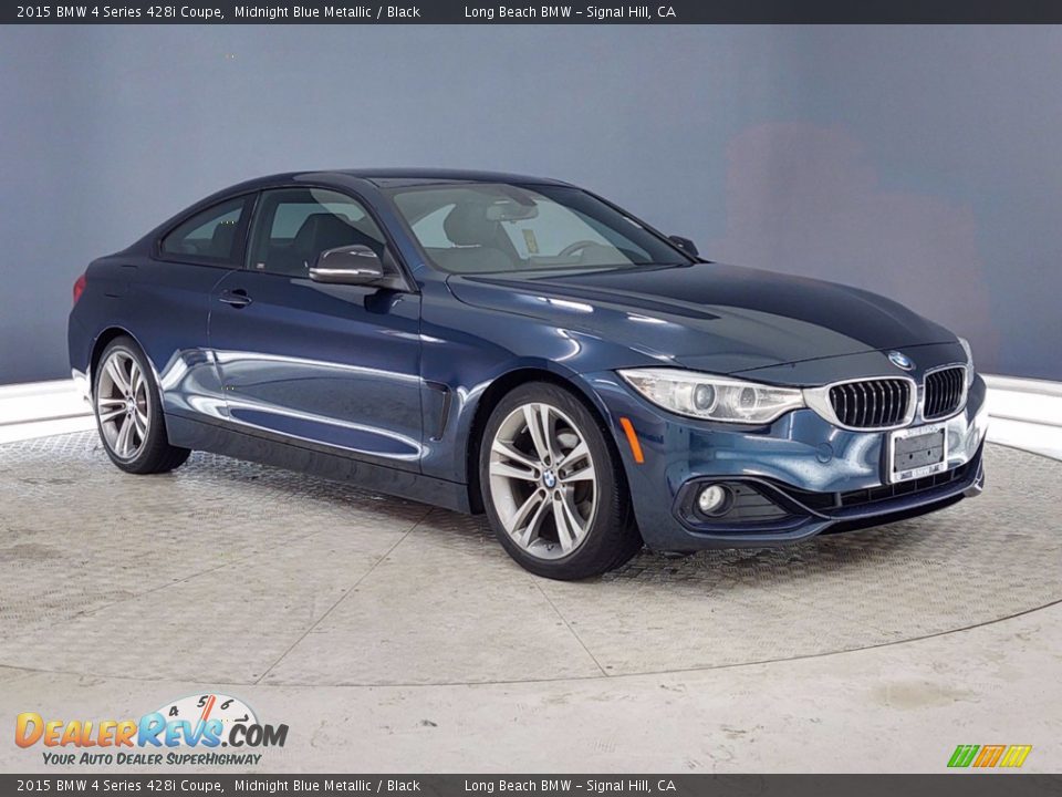 2015 BMW 4 Series 428i Coupe Midnight Blue Metallic / Black Photo #1